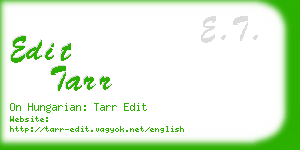edit tarr business card